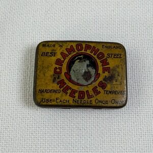 Phonograph Victrola Gramophone Needle Tin Embassy Best Steel Empty Vintage